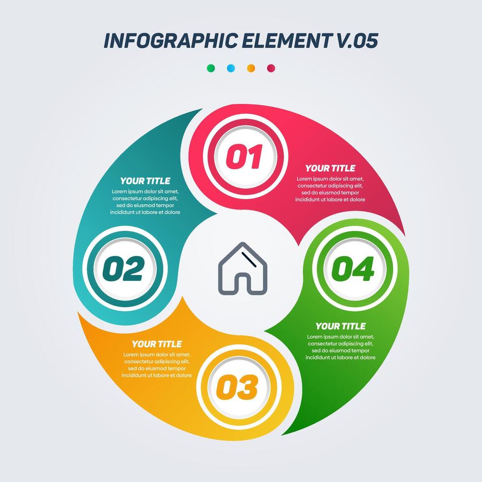 Colorful Infographic elements V.05. Can be used for steps, options, business processes, workflow, diagram, flowchart concept, timeline, marketing icons, Layout, banner, and etc. vector