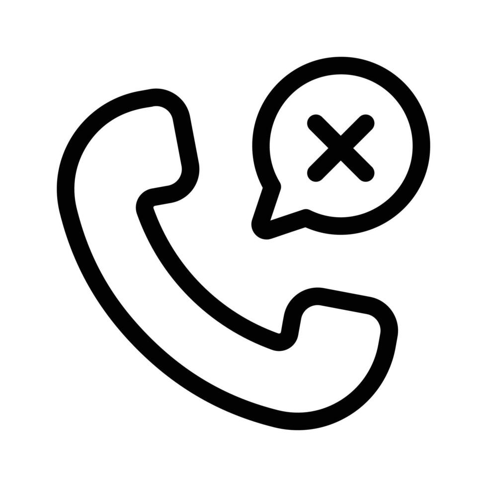 Call disconnected design in modern style vector