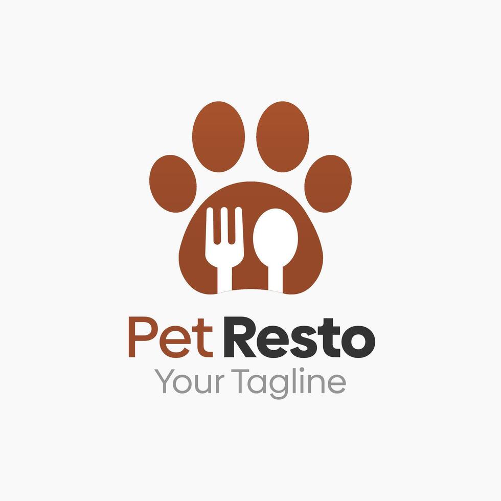 Pet Resto Logo Design Template. Good for Business, Agency, Community and Organization vector