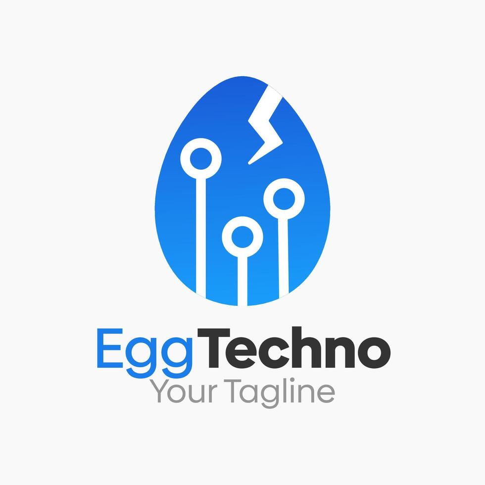 Egg Technology Logo Design Template. Good for Business, Agency, Community and Organization vector
