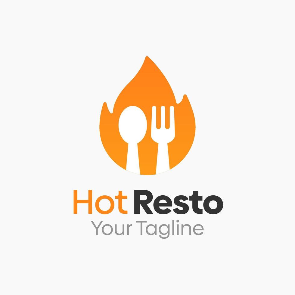 Hot Restaurant Logo Design Template. Good for Business, Agency, Community and Organization vector