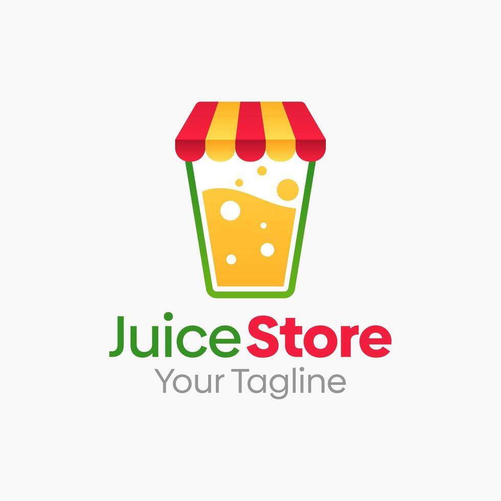 Juice Store Logo Design Template. Good for Business, Agency, Community and Organization vector