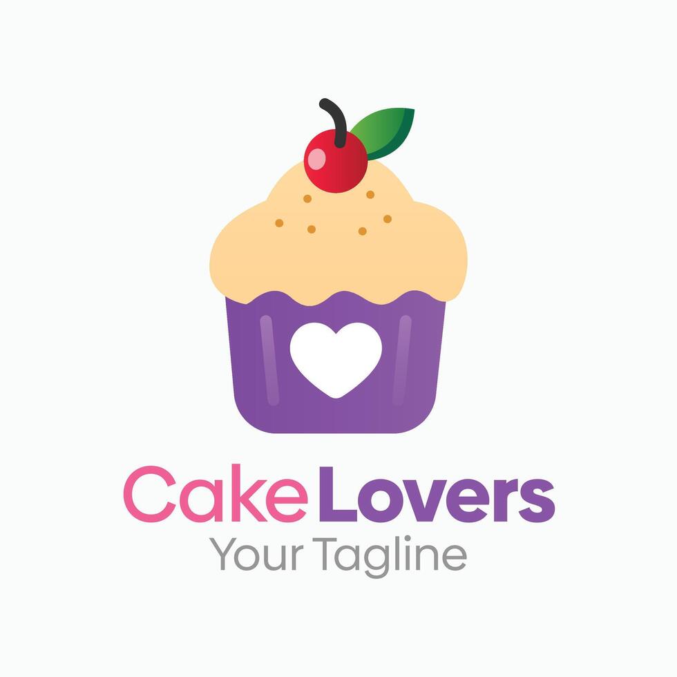 Cake Lovers Logo Design Template. Good for Business, Agency, Community and Organization vector