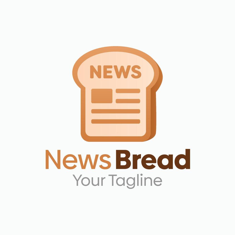 News Bread Logo Design Template. Good for Business, Agency, Community and Organization vector