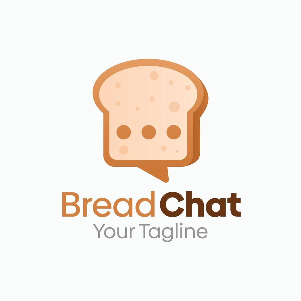 Bread Chat Logo Design Template. Good for Business, Agency, Community and Organization vector