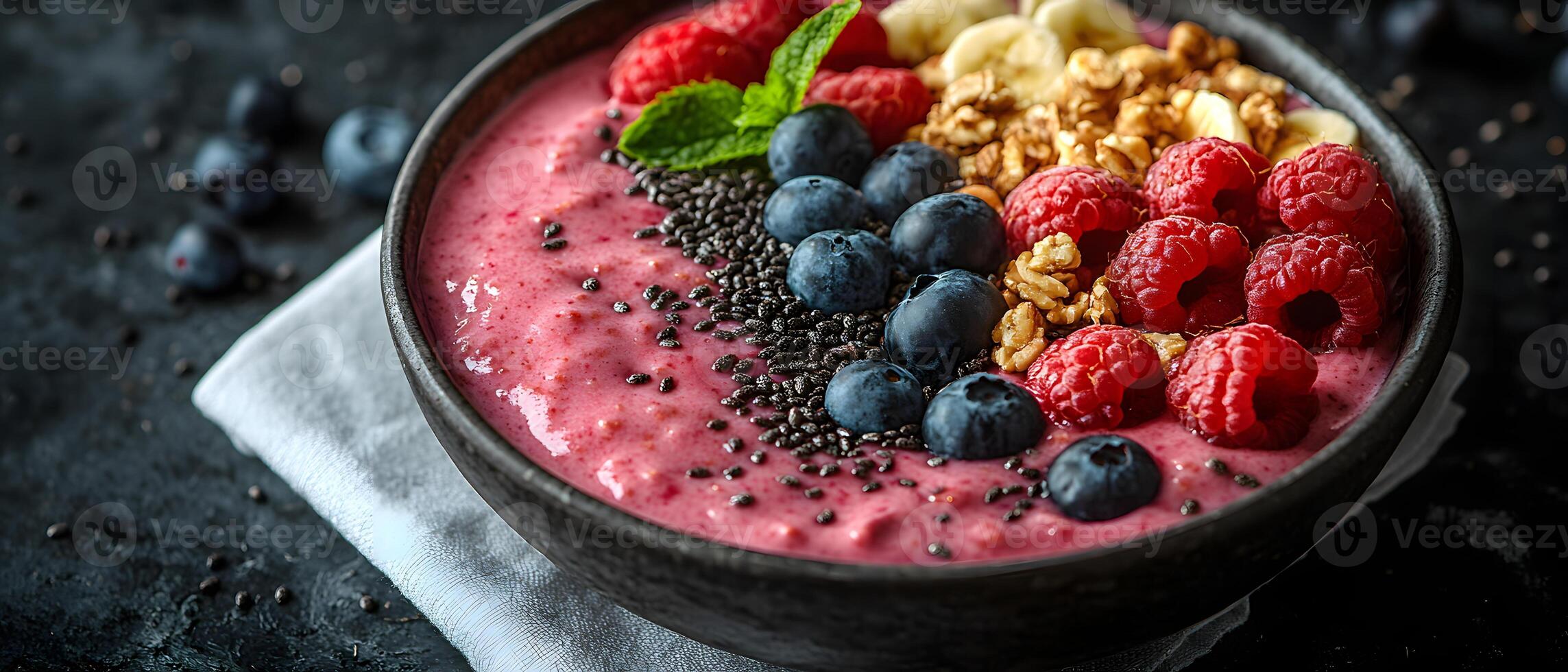 Healthy breakfast is very important because it keeps you energized all the day. This image can be used in advertisements or on social media to promote healthy and balanced diet in your daily life. photo