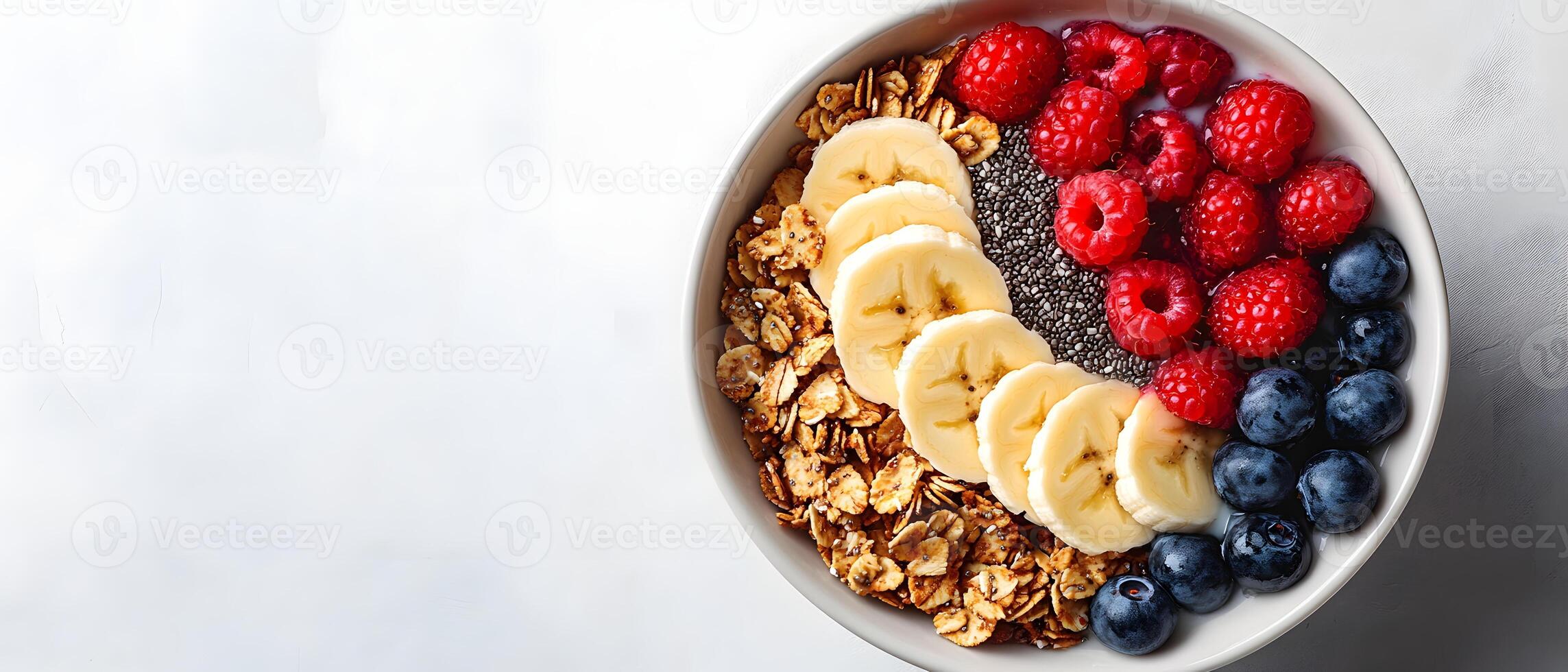 Healthy breakfast is very important because it keeps you energized all the day. This image can be used in advertisements or on social media to promote healthy and balanced diet in your daily life. photo