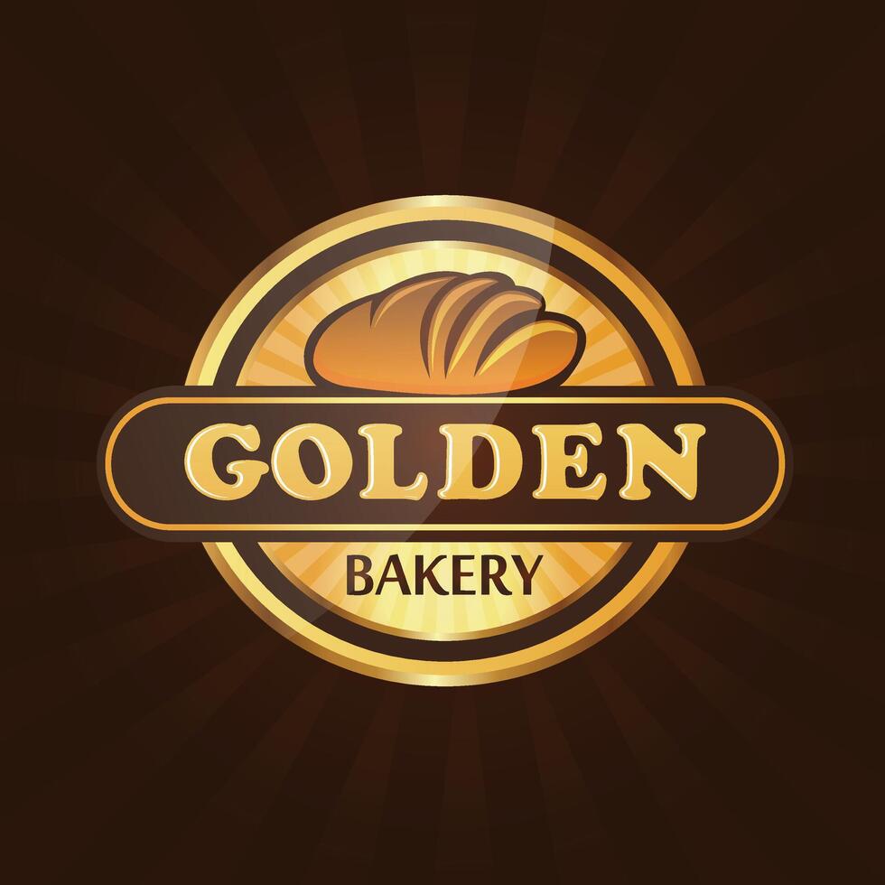 Golden Bakery Logo Design Template. Good for Business, Agency, Community and Organization vector