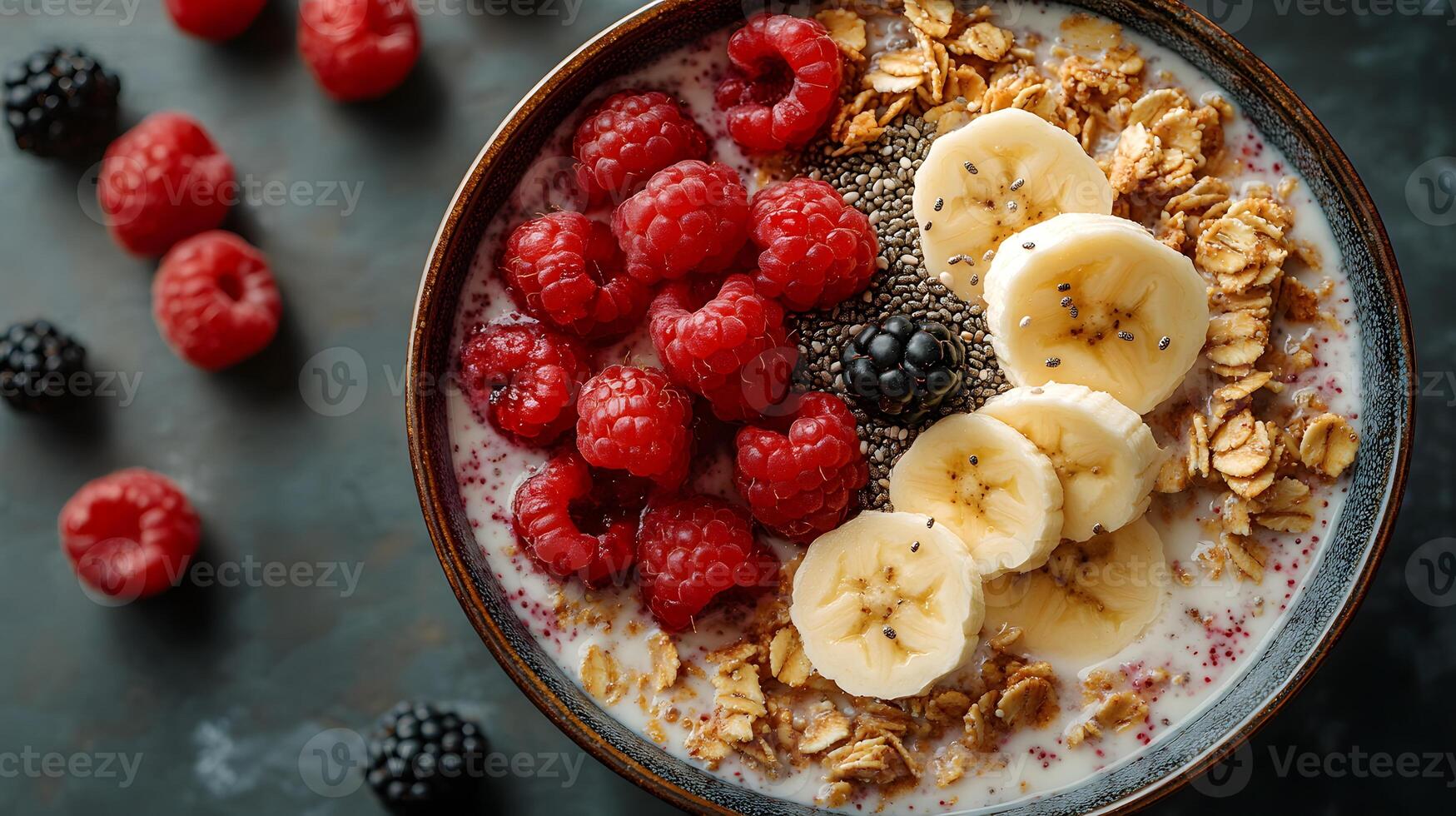 Healthy breakfast is very important because it keeps you energized all the day. This image can be used in advertisements or on social media to promote healthy and balanced diet in your daily life. photo