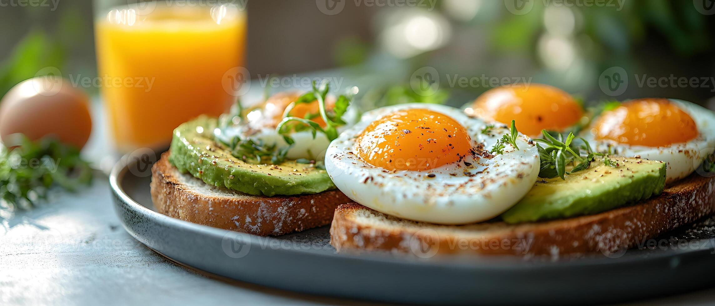 Healthy breakfast is very important because it keeps you energized all the day. This image can be used in advertisements or on social media to promote healthy and balanced diet in your daily life. photo