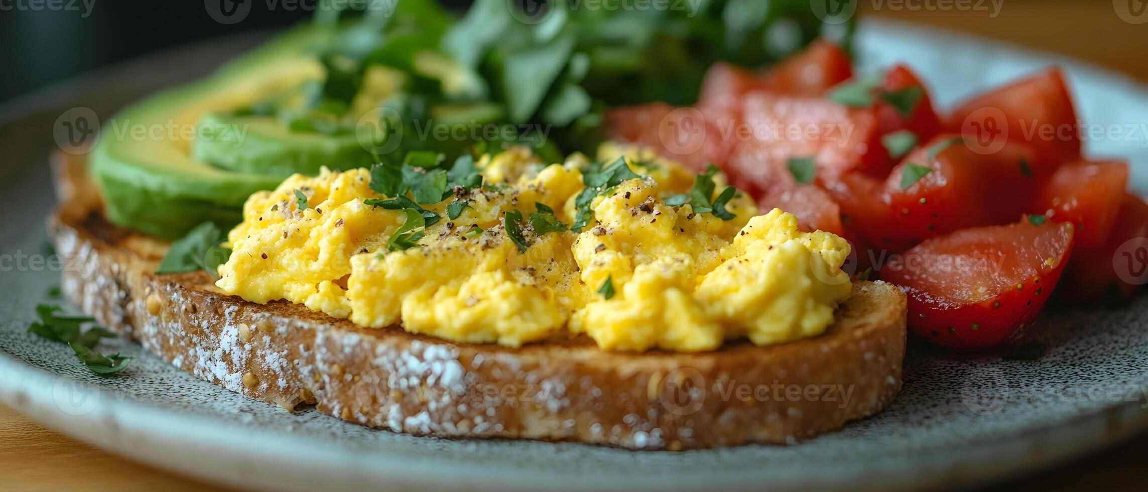 Healthy breakfast is very important because it keeps you energized all the day. This image can be used in advertisements or on social media to promote healthy and balanced diet in your daily life. photo