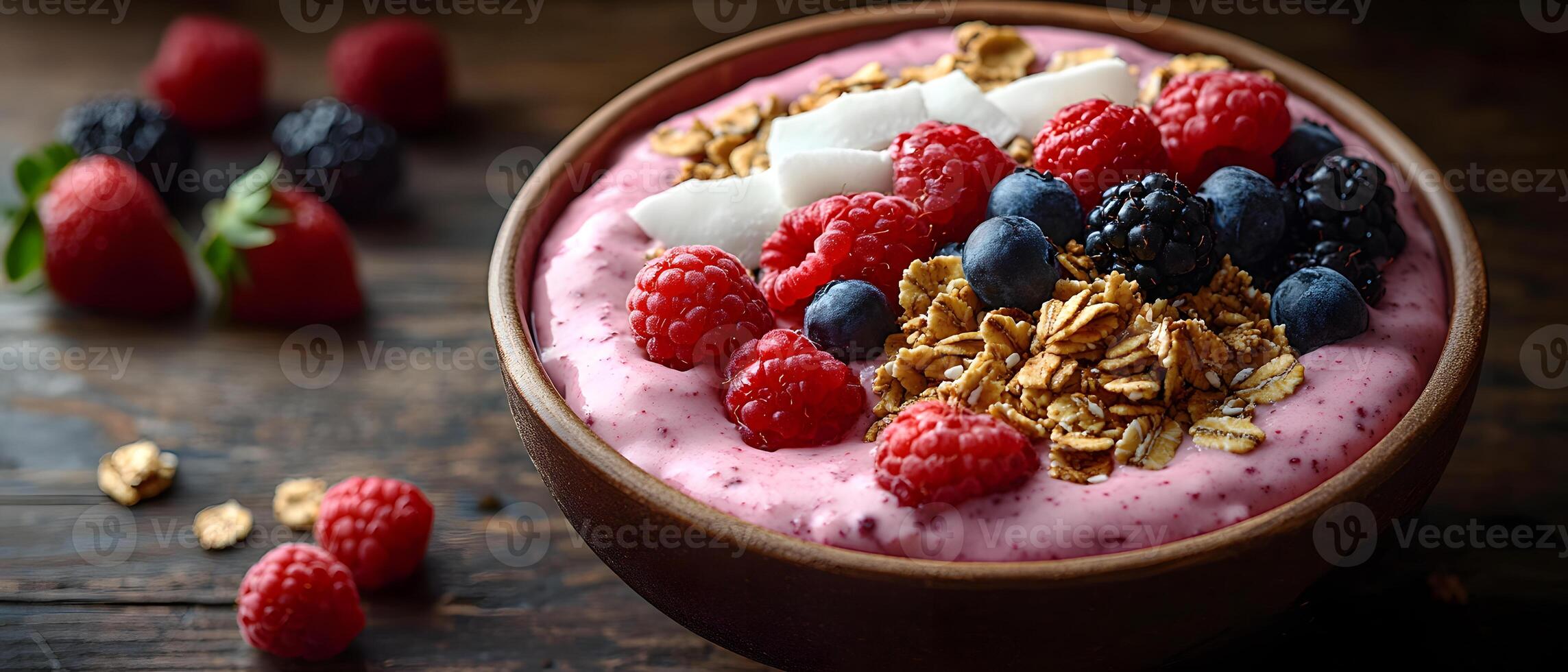 Healthy breakfast is very important because it keeps you energized all the day. This image can be used in advertisements or on social media to promote healthy and balanced diet in your daily life. photo