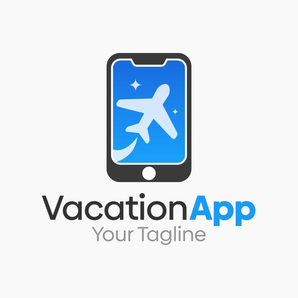 Vacation App Logo Design Template. Good for Business, Agency, Community and Organization vector