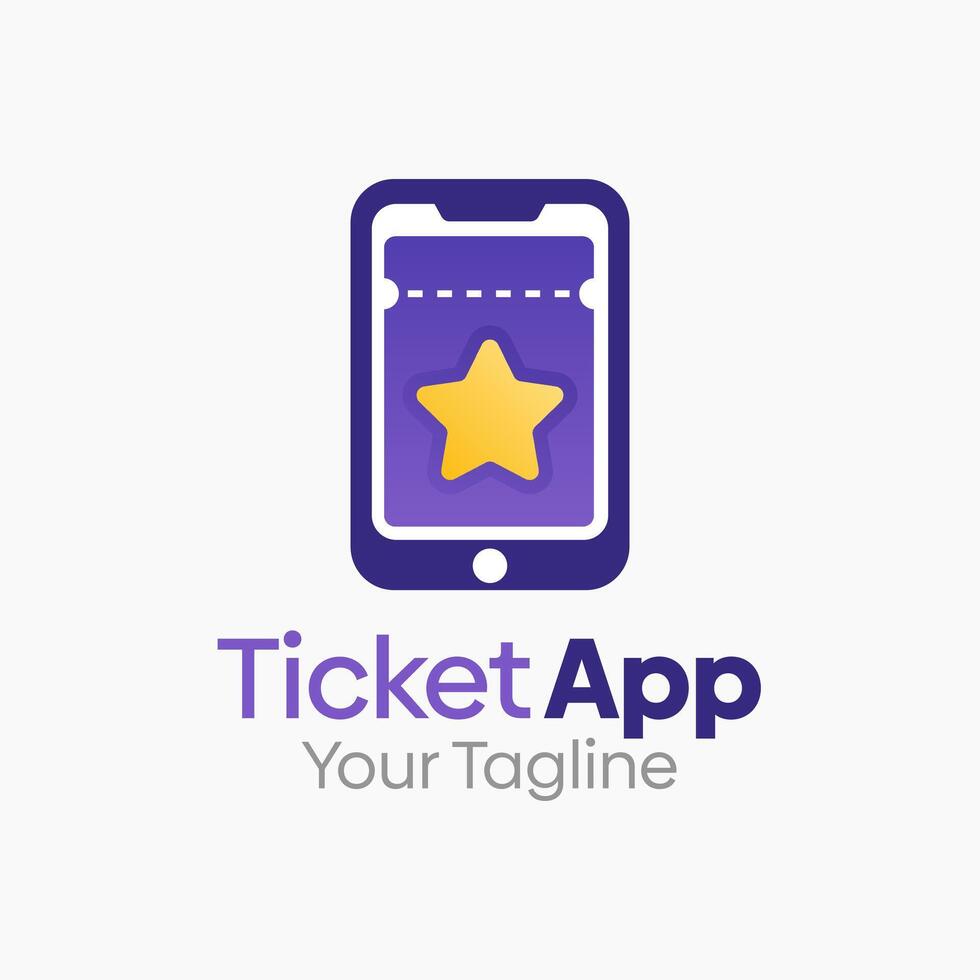 Ticket App Logo Design Template. Good for Business, Agency, Community and Organization vector