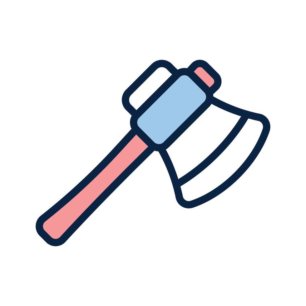 A sharp hatchet, useful for cutting branches and wood in the garden vector