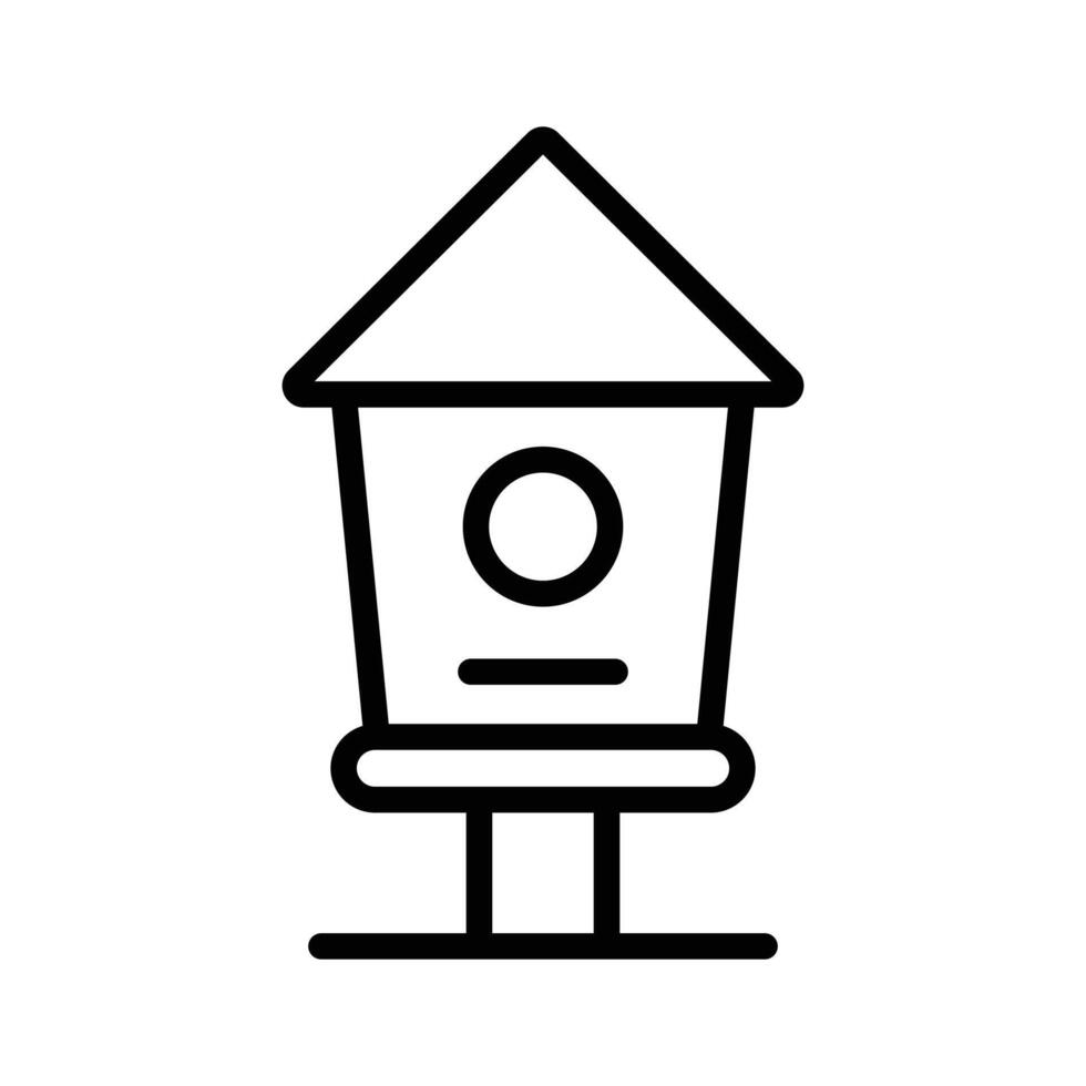 Check this beautifully designed of bird hose in editable style, nesting box of birds vector