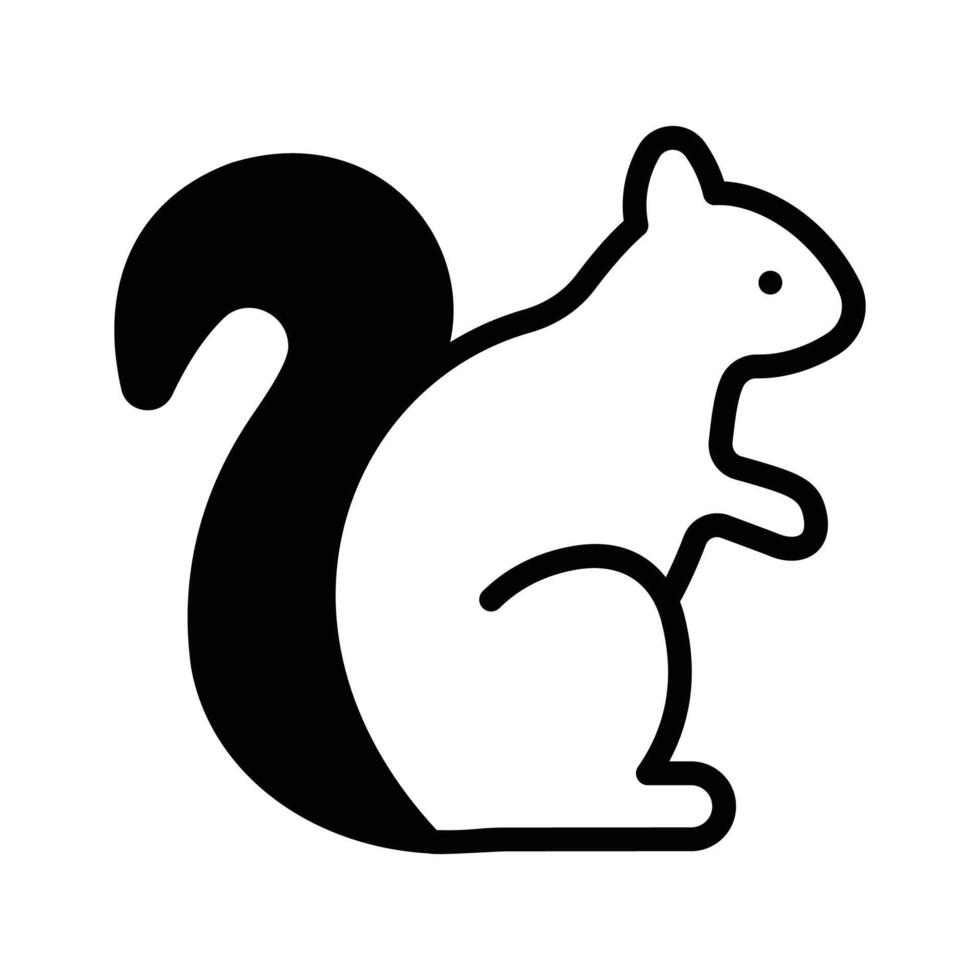 A cute squirrel, adding charm and life to your garden vector