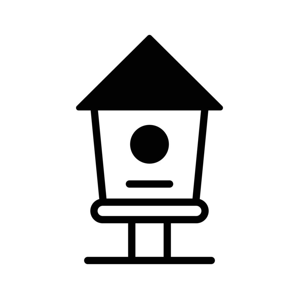 Check this beautifully designed of bird hose in editable style, nesting box of birds vector
