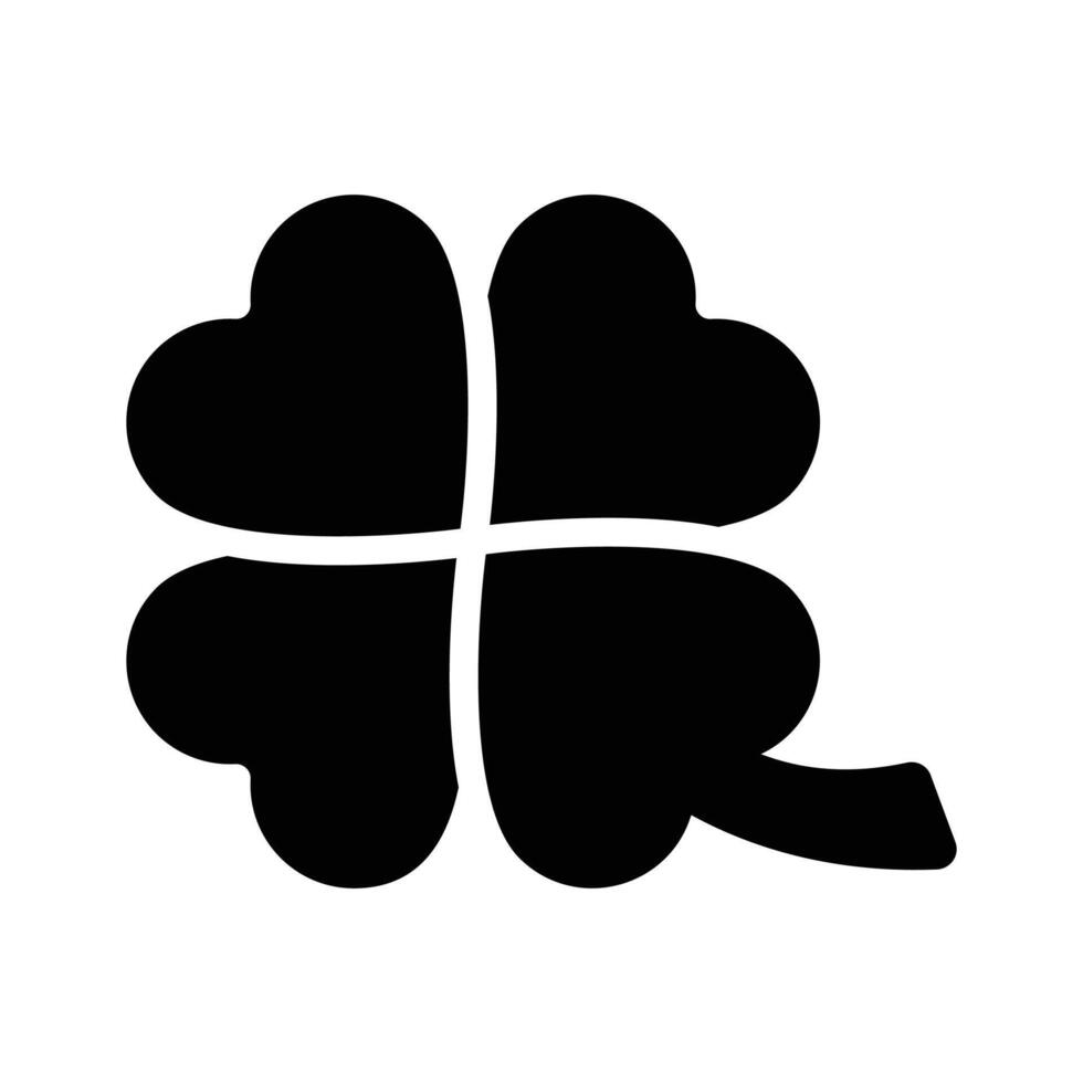 A four petals flower, sign of luck, clover icon, premium design of game character vector