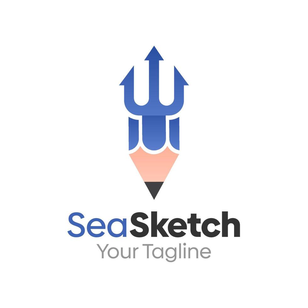 Sea Sketch Logo Design Template. Good for Business, Agency, Community and Organization vector