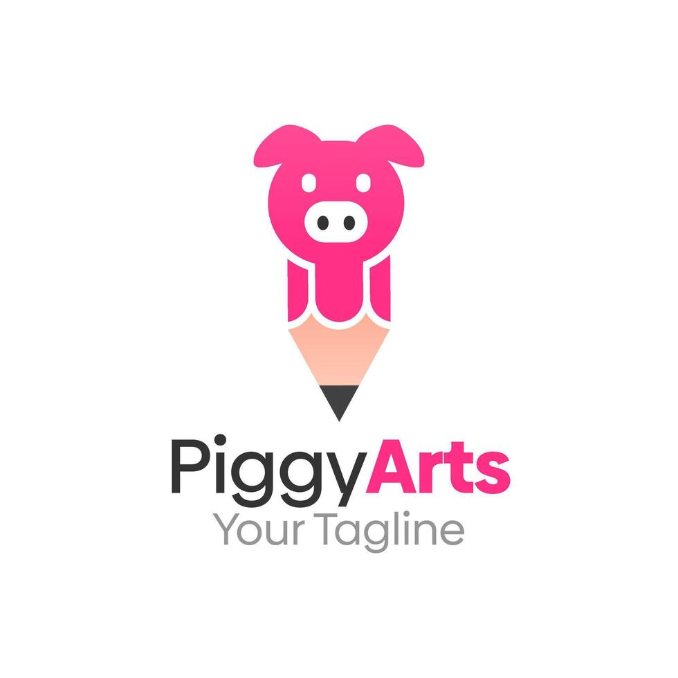 Piggy Idea Logo Design Template. Good for Business, Agency, Community and Organization vector