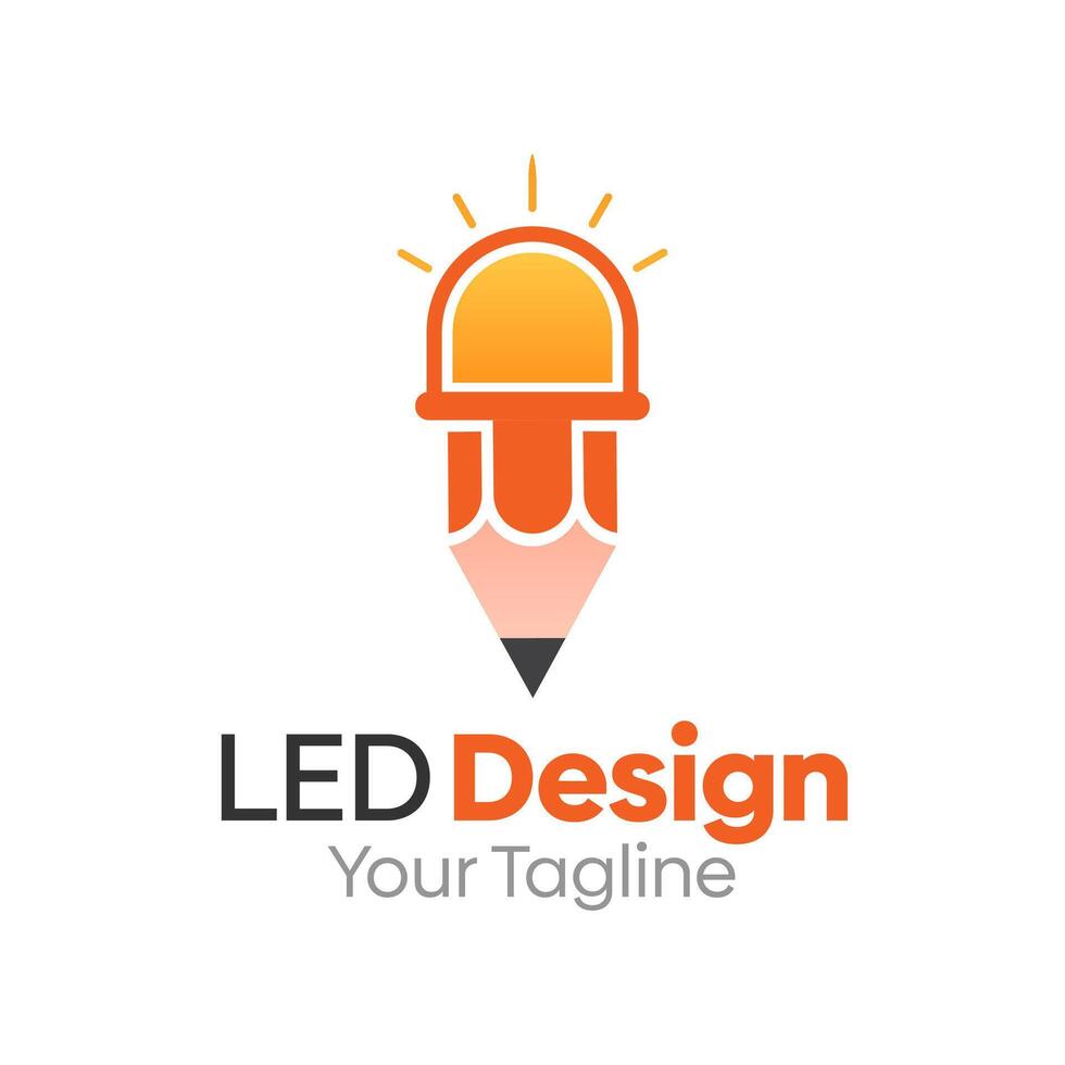 LED Design Logo Design Template. Good for Business, Agency, Community and Organization vector