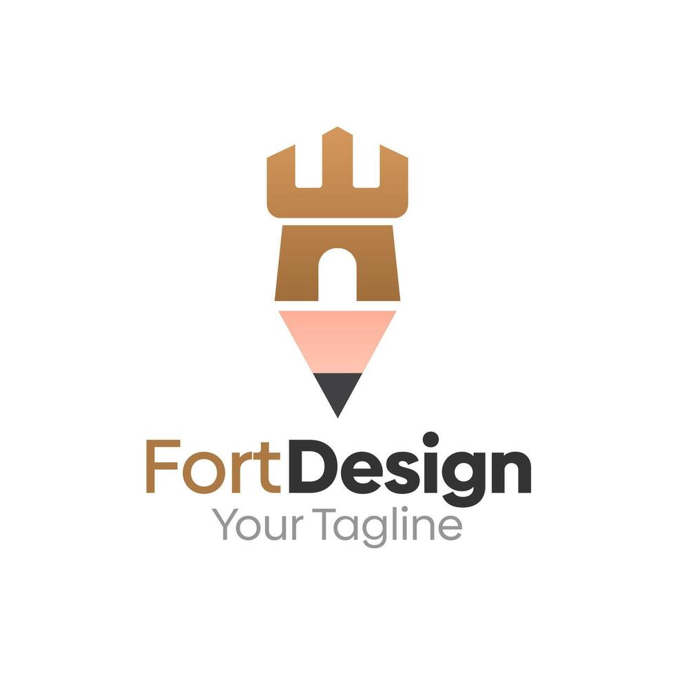 Fort Design Logo Design Template. Good for Business, Agency, Community and Organization vector