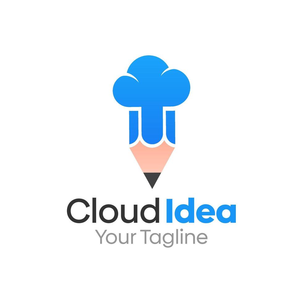 Cloud Idea Logo Design Template. Good for Business, Agency, Community and Organization vector