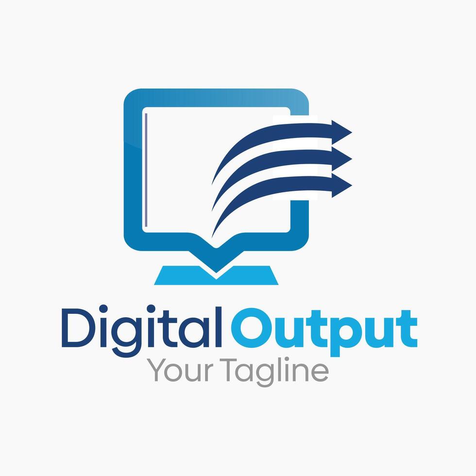 Digital Output Logo Design Template. Good for Business, Agency, Community and Organization vector