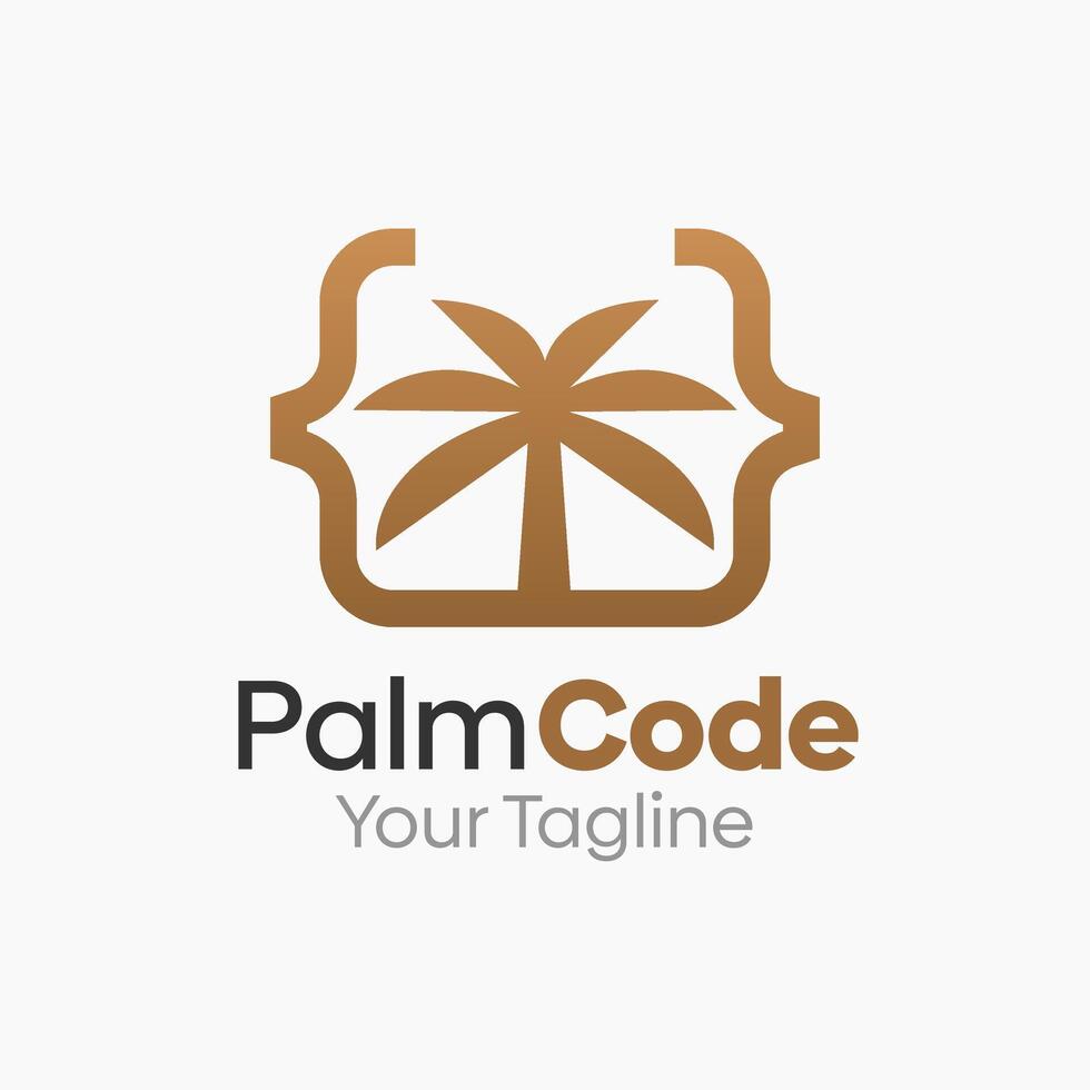 Palm Code Logo Design Template. Good for Business, Agency, Community and Organization vector