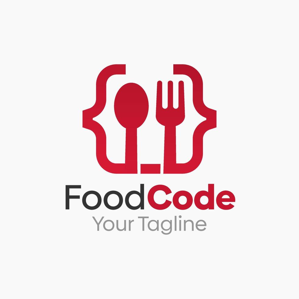 Food Code Logo Design Template. Good for Business, Agency, Community and Organization vector