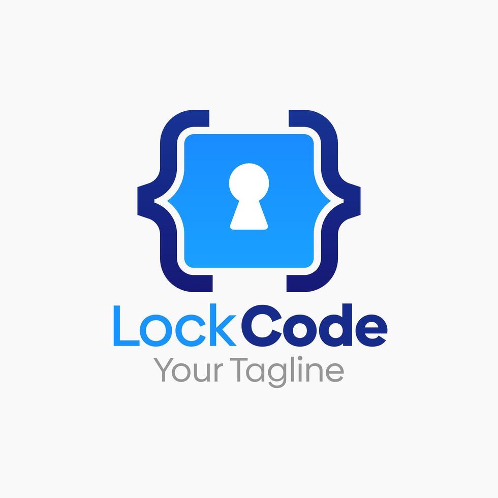 Lock Code Logo Design Template. Good for Business, Agency, Community and Organization vector