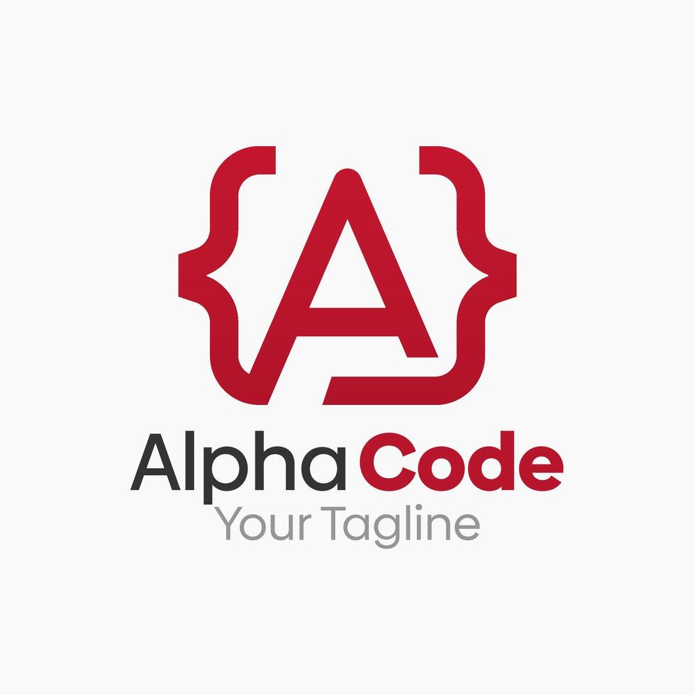 Alpha Code Logo Design Template. Good for Business, Agency, Community and Organization vector