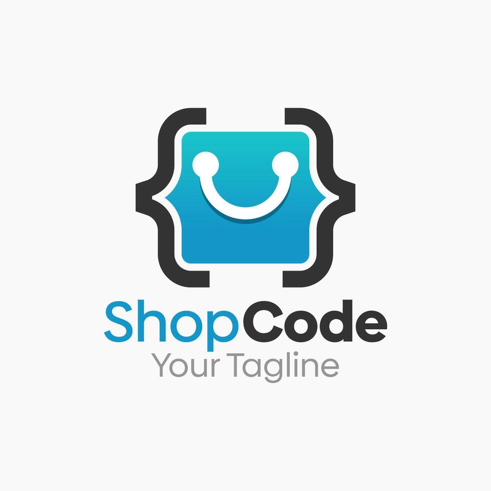 Shop Code Logo Design Template. Good for Business, Agency, Community and Organization vector