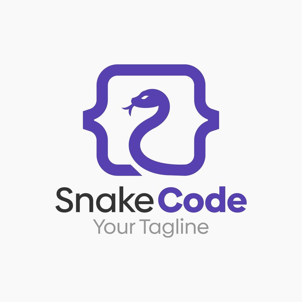 Snake Code Logo Design Template. Good for Business, Agency, Community and Organization vector
