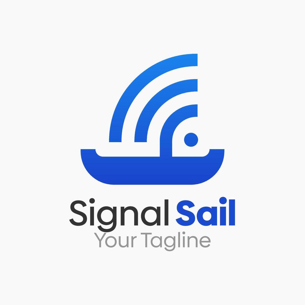 Signal Sail Logo Design Template. Good for Business, Agency, Community and Organization vector
