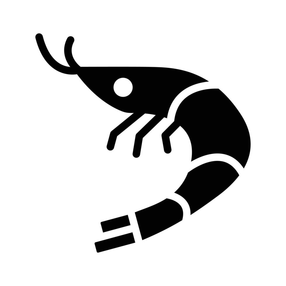 Plump shrimp icon ideal in seafood designs vector