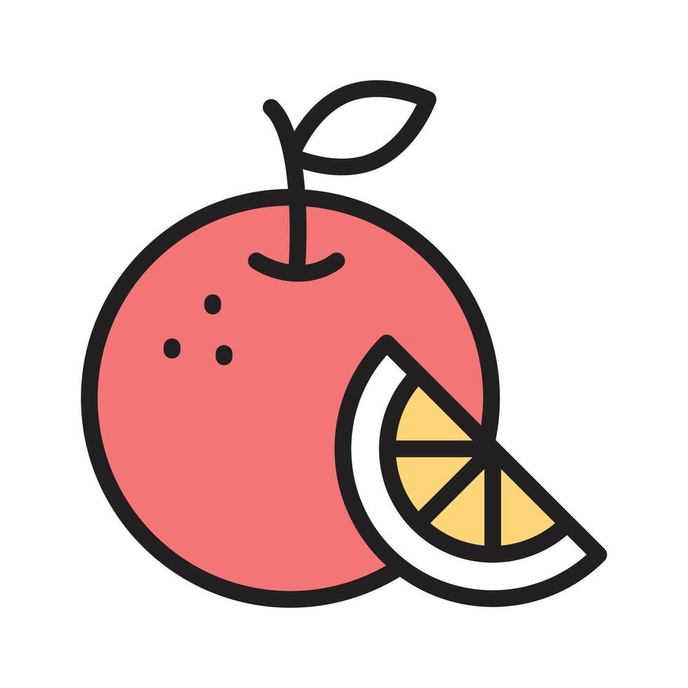Vibrant orange icon, great for fruit and refreshment vector
