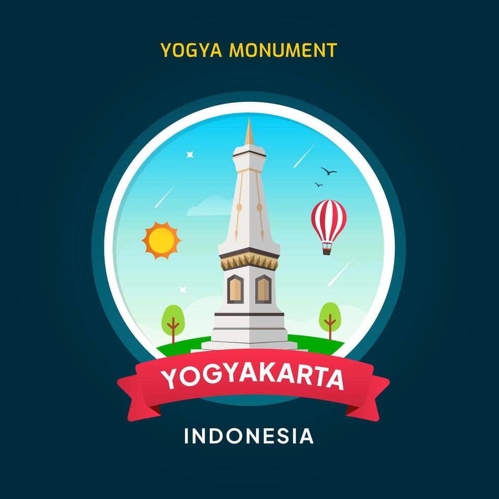 Indonesia Jogjakarta, Yogya Monument vector