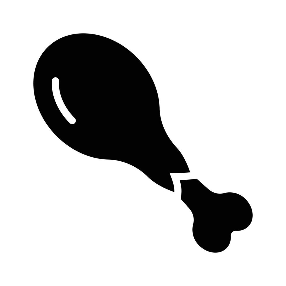 Juicy chicken leg icon, ideal for food menus and cooking menu vector