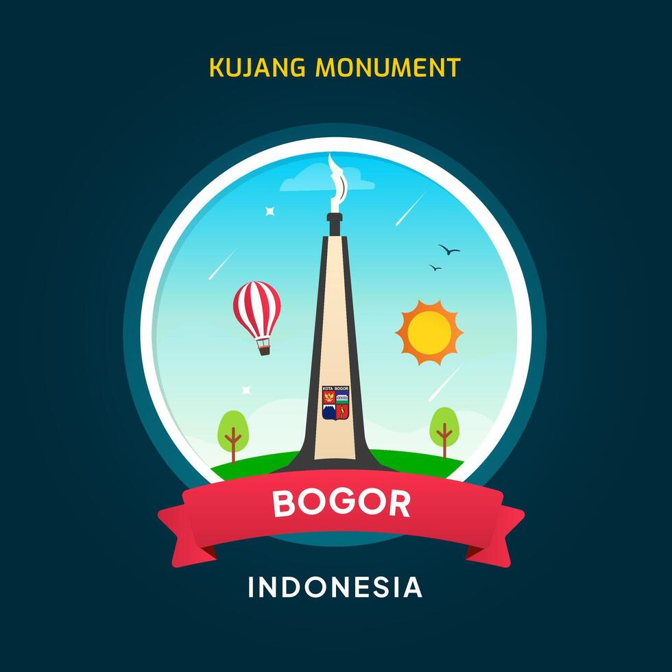 Indonesia Bogor Kujang Monument vector