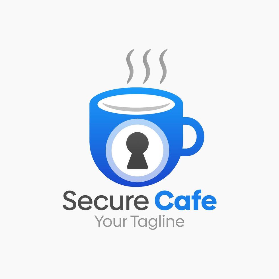 Secure Cafe Logo Template Design. Good for Business, Start up, Agency, and Organization vector