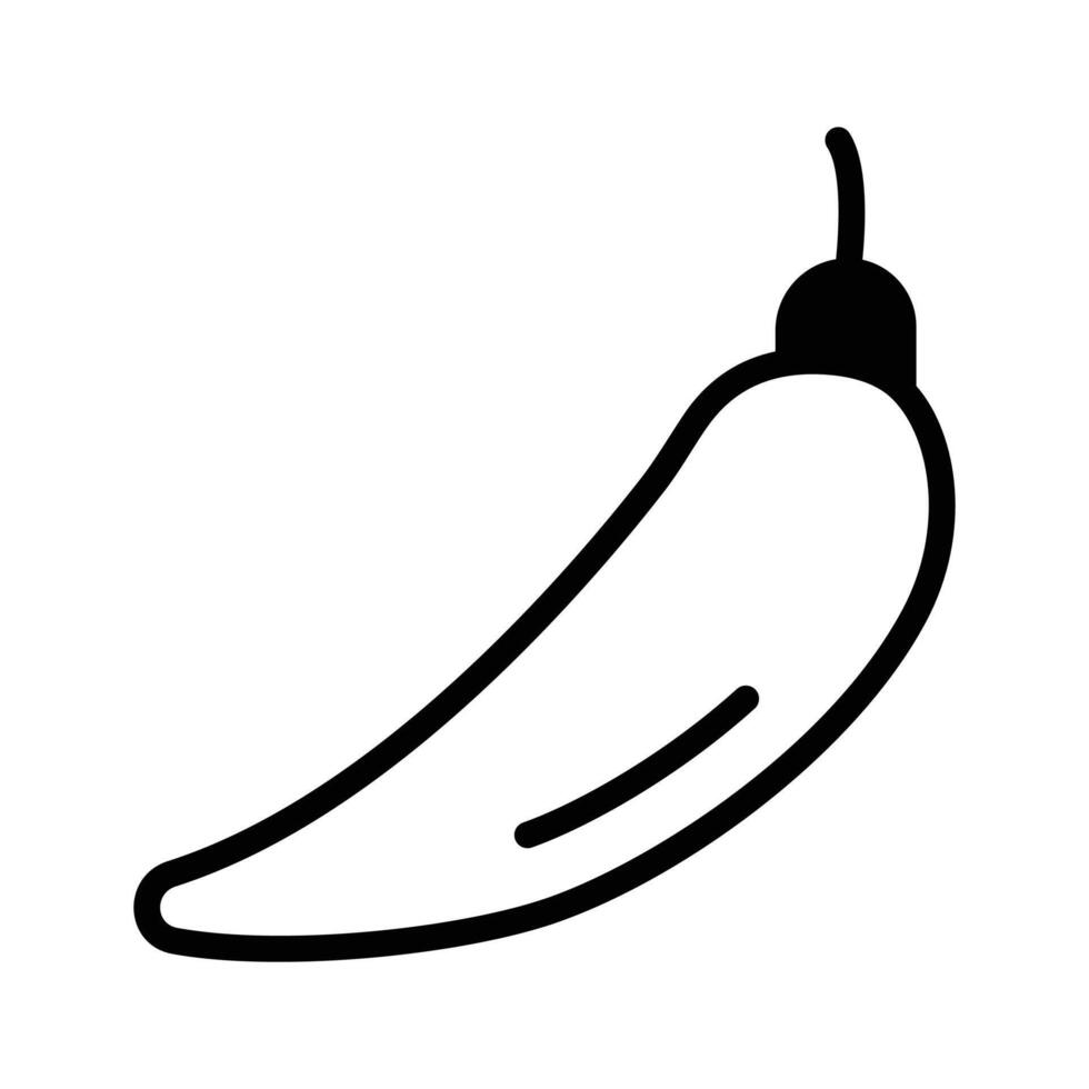 Spicy green chili icon, ideal for hot dishes and bold flavors vector
