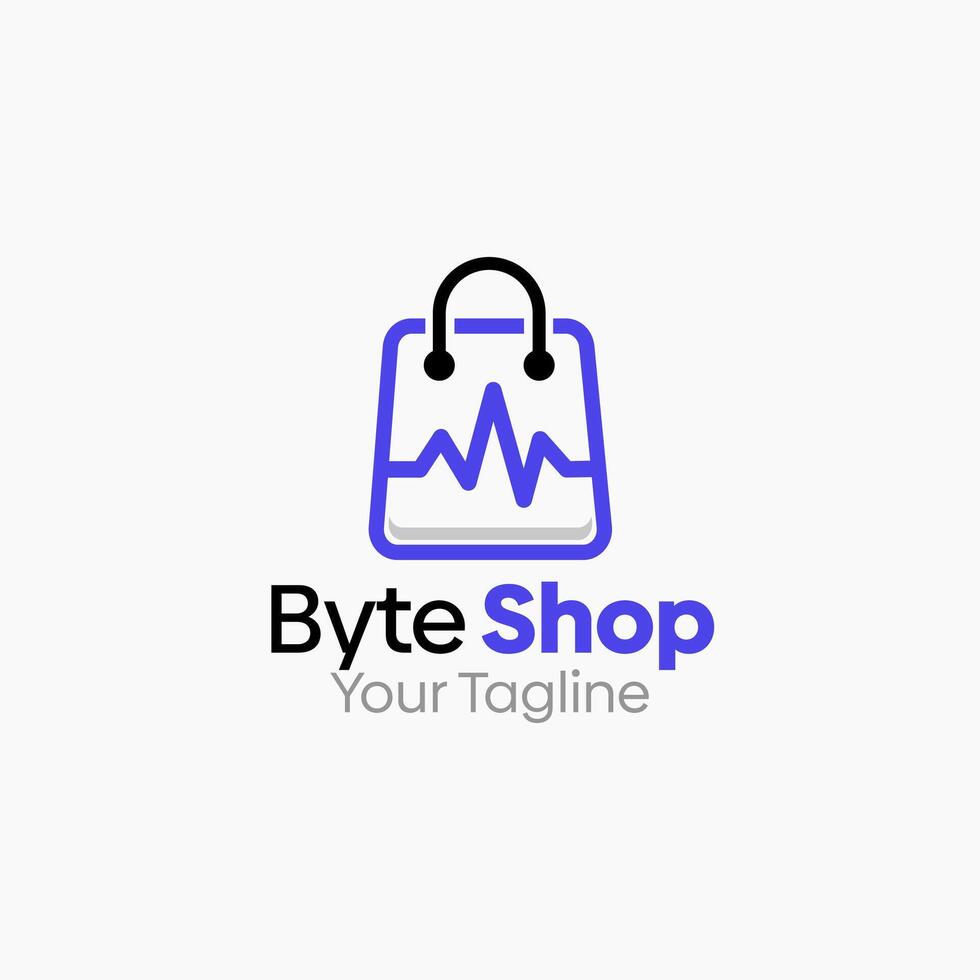 Byte Shop Logo Template Design. Good for Business, Start up, Agency, and Organization vector