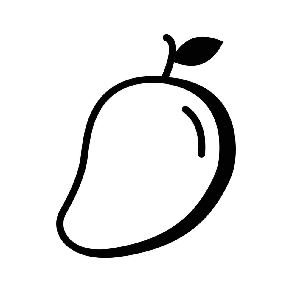 Mango icon perfect for fruit, tropical designs and refreshing treat vector