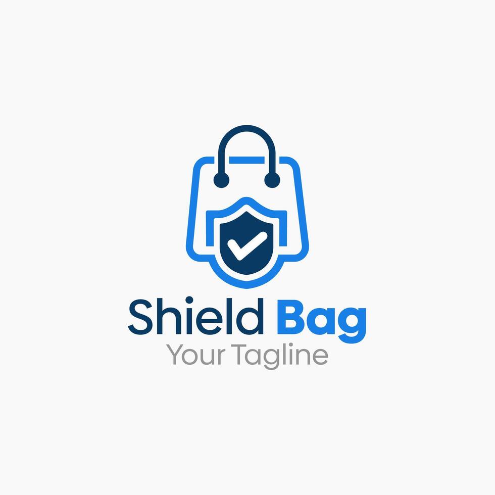 Shield Bag Logo Template Design. Good for Business, Start up, Agency, and Organization vector