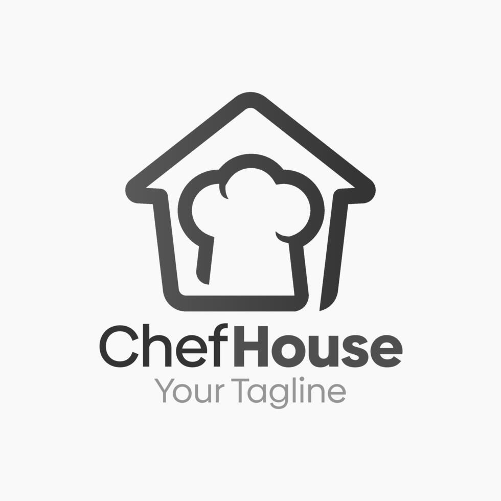 Chef House Logo Design Template. Good for Business, Agency, Community and Organization vector