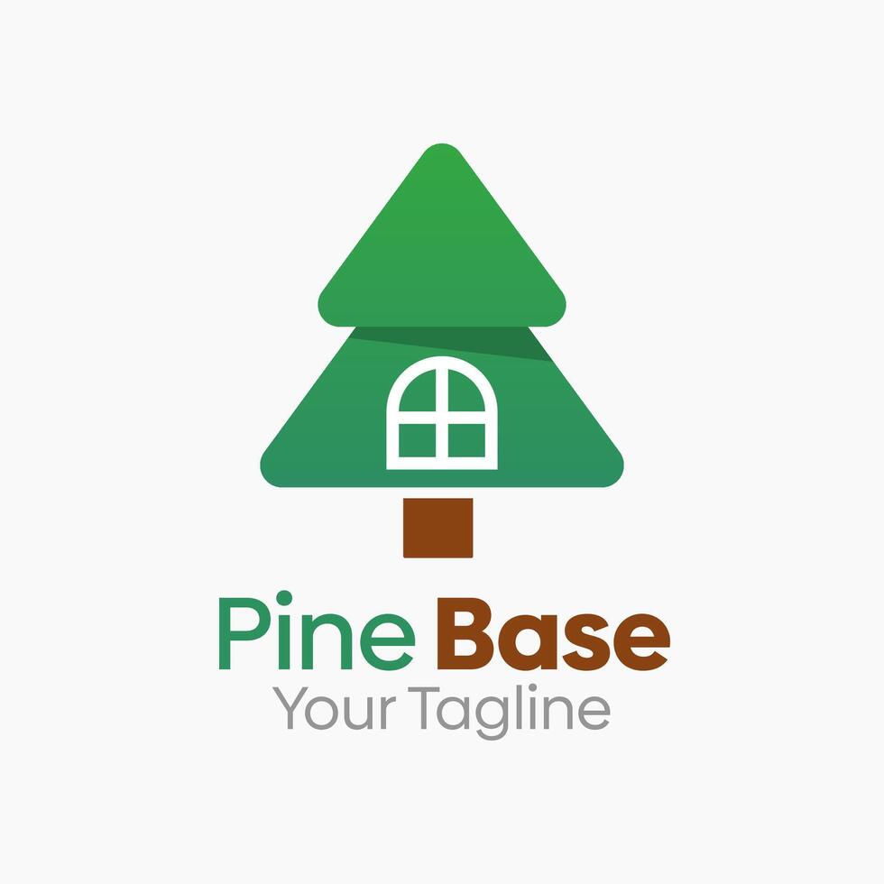 Pine Base Logo Design Template. Good for Business, Agency, Community and Organization vector