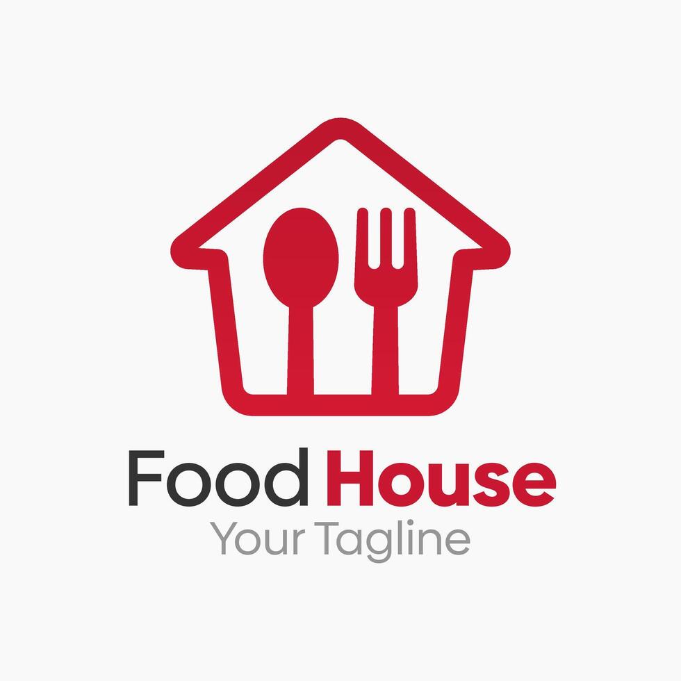 Food House Logo Design Template. Good for Business, Agency, Community and Organization vector