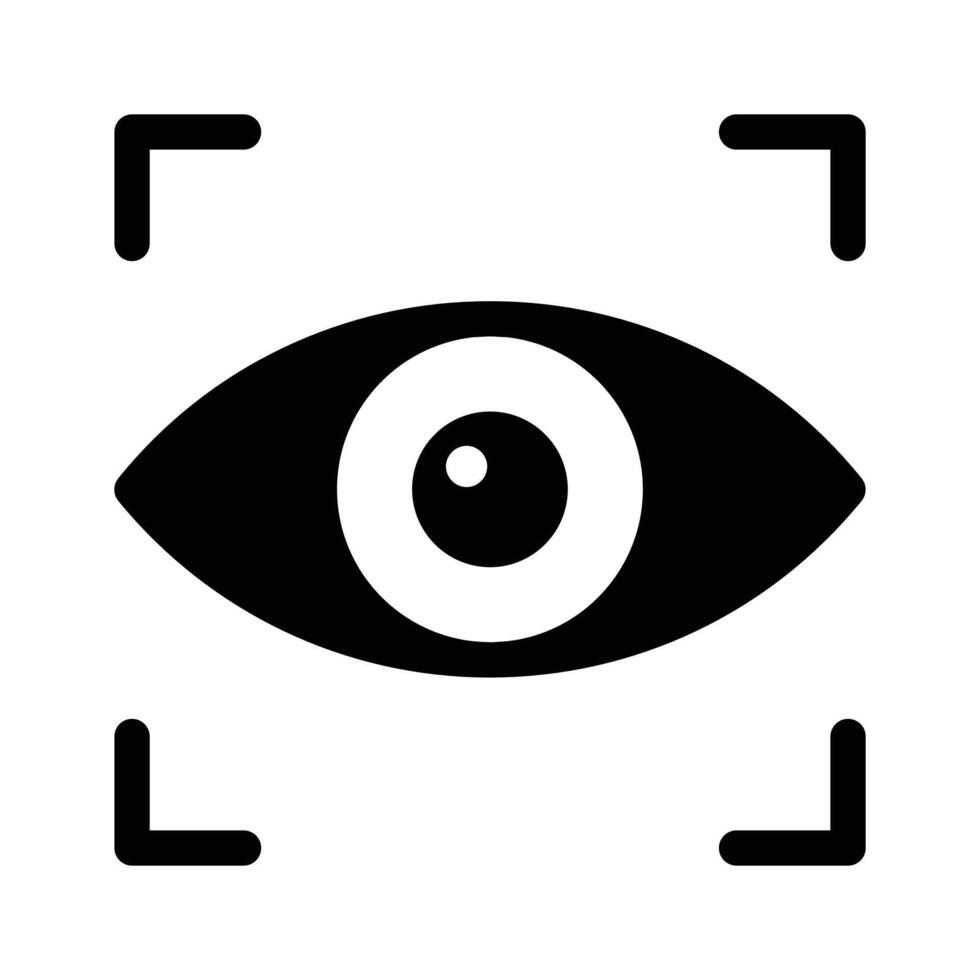 Iris recognition design in editale style vector